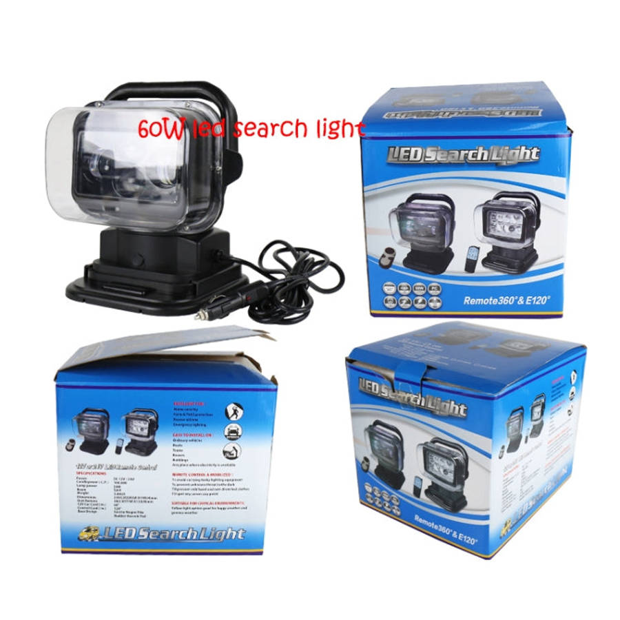 60W DC 12-24V 400LM Car 200m Wireless Remote Control 360 Degree Adjustable LED Search High Bay Li...