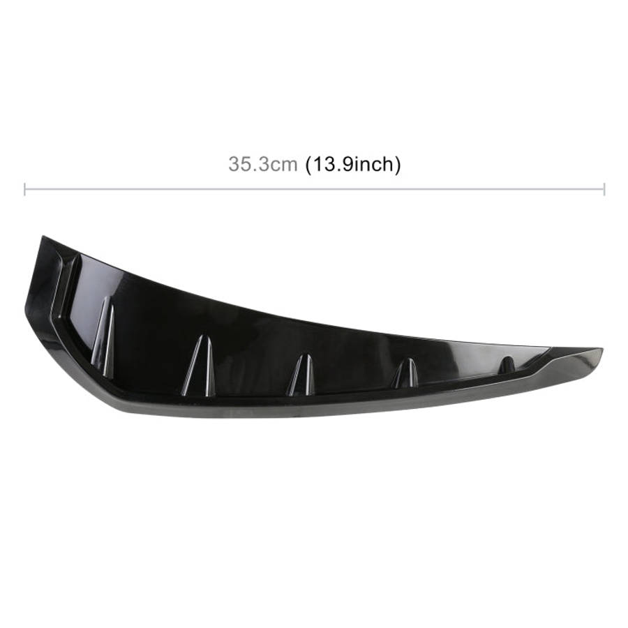 2 PCS Car Soft Silicone Decorative Sticker Outside Sticker, Bright Black, Bright Black
