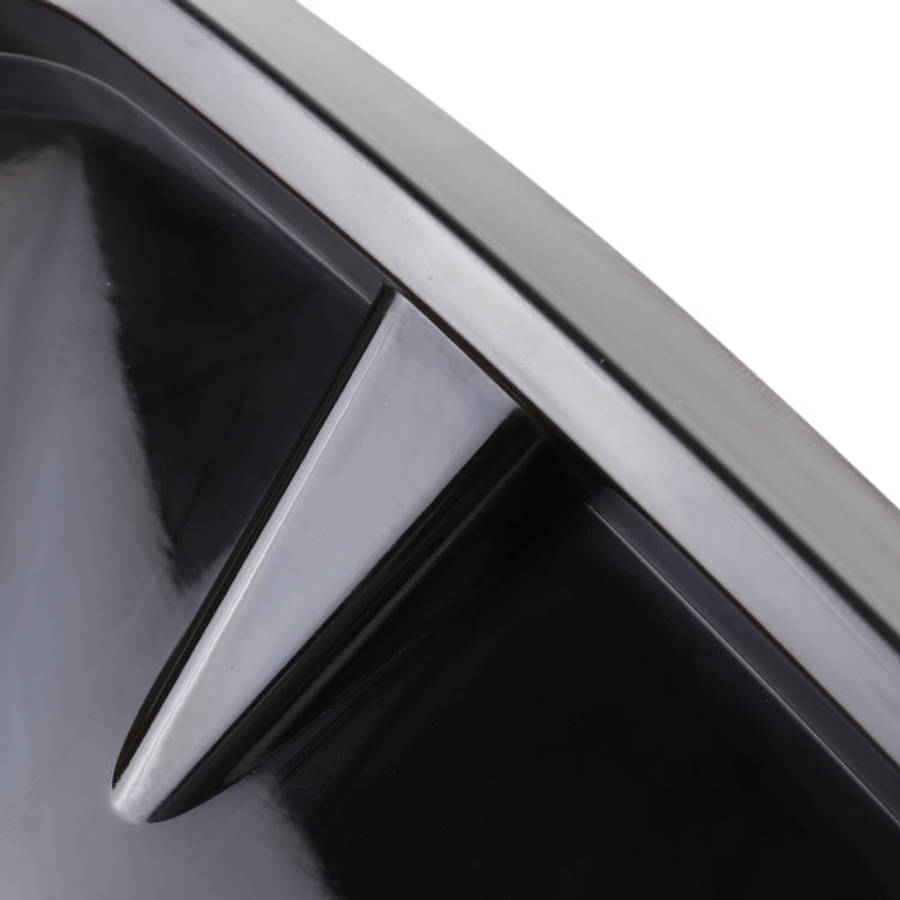 2 PCS Car Soft Silicone Decorative Sticker Outside Sticker, Bright Black, Bright Black