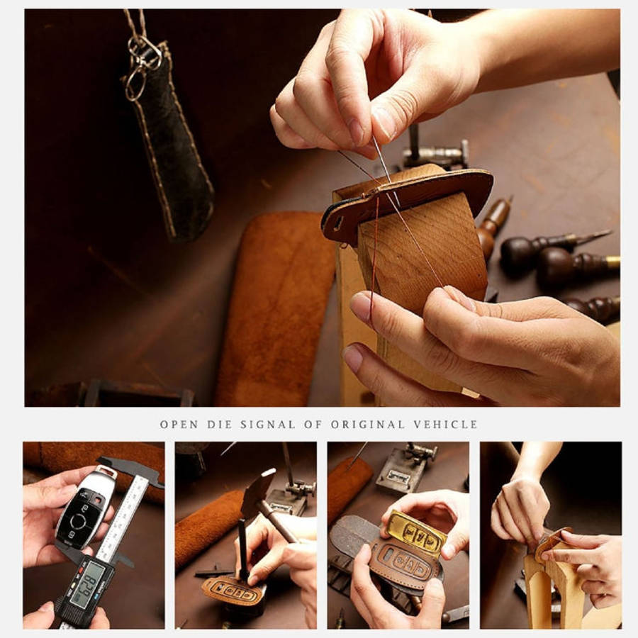 Hallmo Car Cowhide Leather Key Protective Cover Key Case for Audi A6L / A8L / A4 / A7 / A5 A Styl...