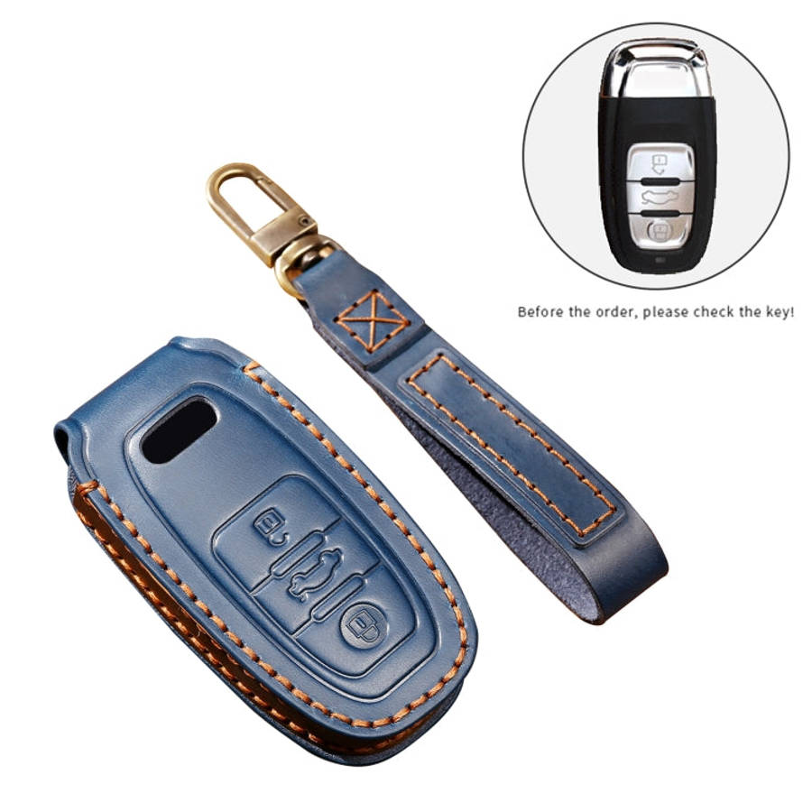 Hallmo Car Cowhide Leather Key Protective Cover Key Case for Audi A6L / A8L / A4 / A7 / A5 B Styl...