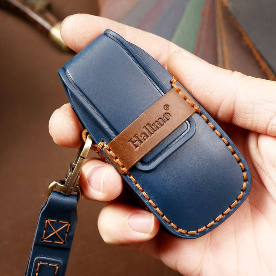 Hallmo Car Cowhide Leather Key Protective Cover Key Case for Old Mercedes-Benz E300L, For Old Mer...