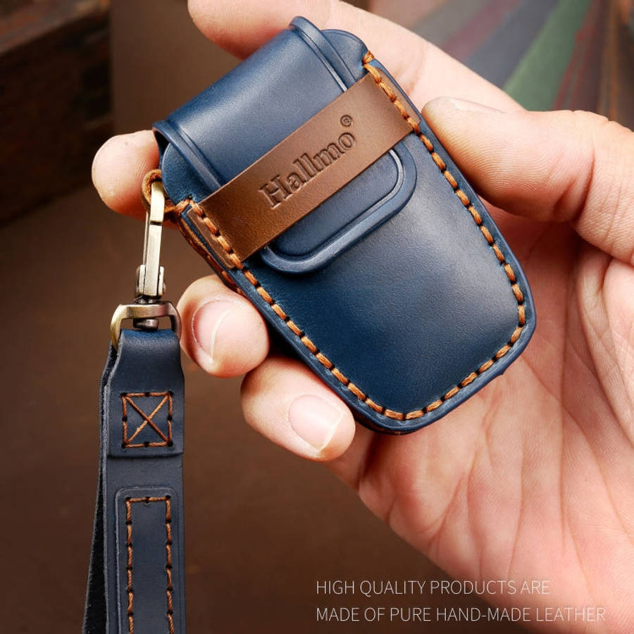 Hallmo Car Cowhide Leather Key Protective Cover Key Case for Toyota Corolla 2018 2-button, For To...