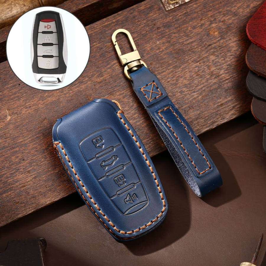 Hallmo Car Cowhide Leather Key Protective Cover Key Case for Haval H6, For Haval H6