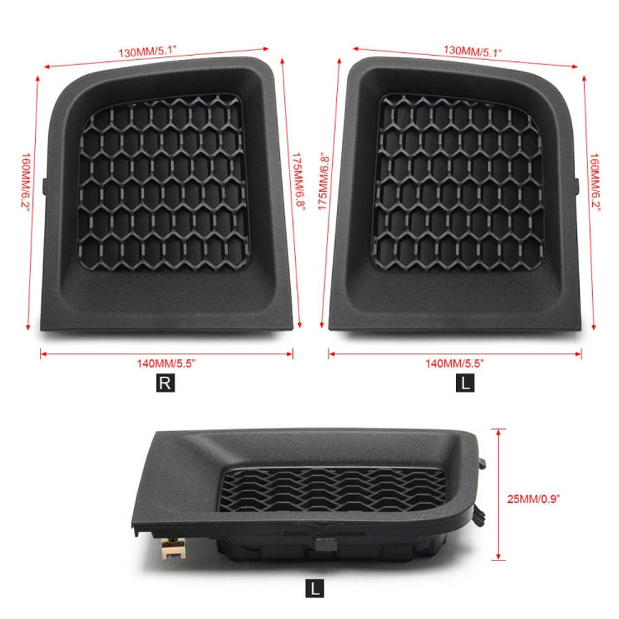 2 PCS Car Left + Right Front Bumper Lower Grille Bezel Cover for Jeep Renegade, Left + Right