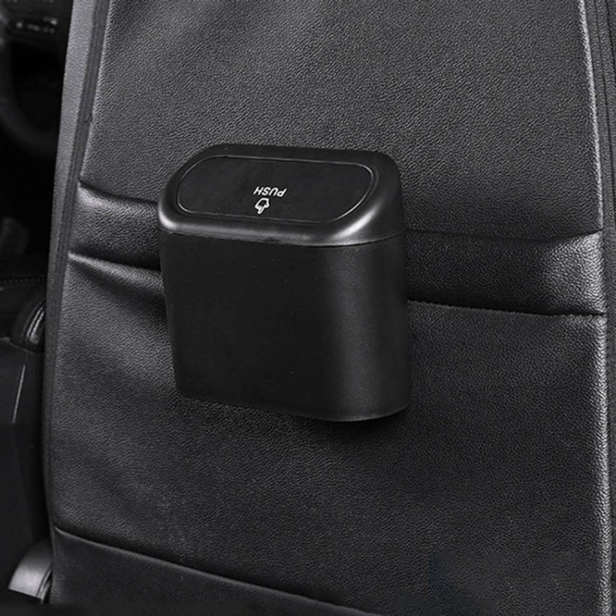 Vehicle Trash Can Bin Rubbish Bin Organizer Car-mounted Trash Storage Box, Trash Can Bin