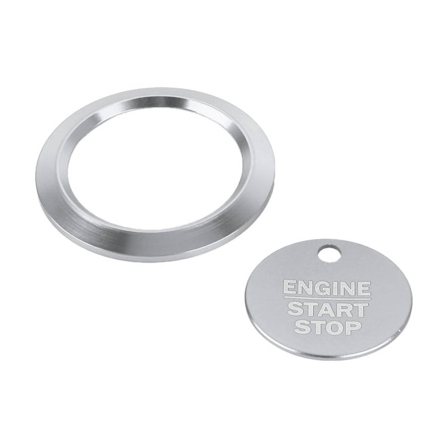 Car Engine Start Key Push Button Ring Trim Sticker Decoration for Ford F150, For Ford F150 (Silve...