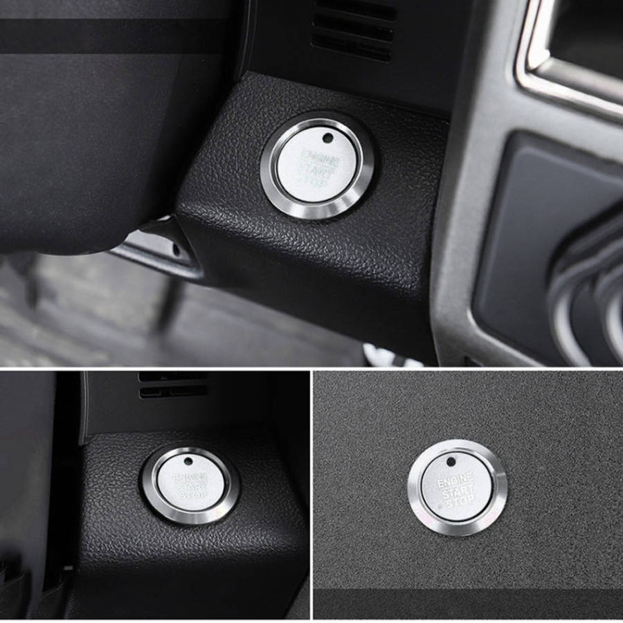 Car Engine Start Key Push Button Ring Trim Sticker Decoration for Ford F150, For Ford F150 (Silve...