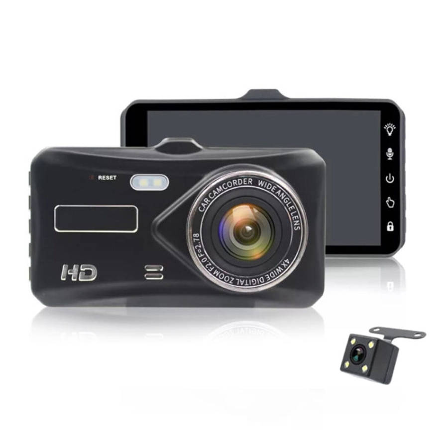X97 4 inch Front and Rear Dual-recording HD 1080P Night Vision Driving Recorder Support Loop Reco...