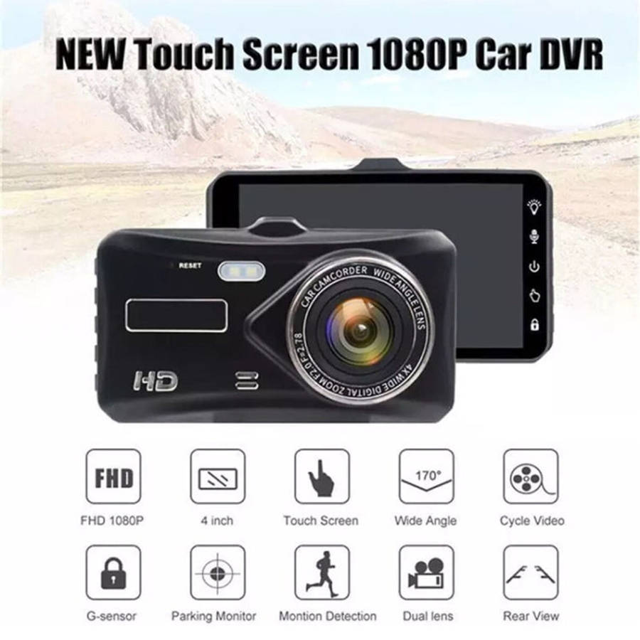 X97 4 inch Front and Rear Dual-recording HD 1080P Night Vision Driving Recorder Support Loop Reco...