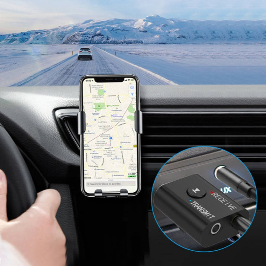 M188 Car Bluetooth Transmitter Receiver with Microphone Support Hands-free Call, M188