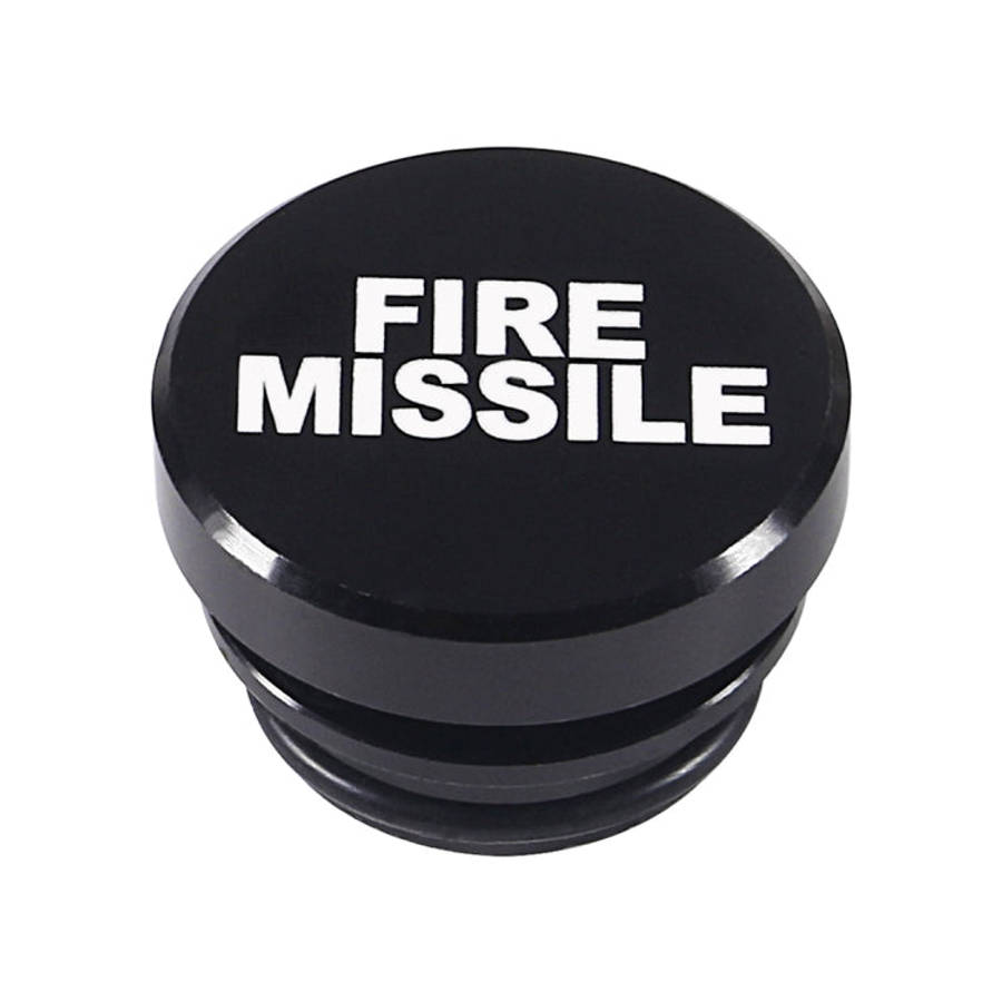 2 PCS Car / Motorcycle FIRE MISSILE Letter Metal Cigarette Lighter Dust Cover, FIRE MISSILE (Blac...