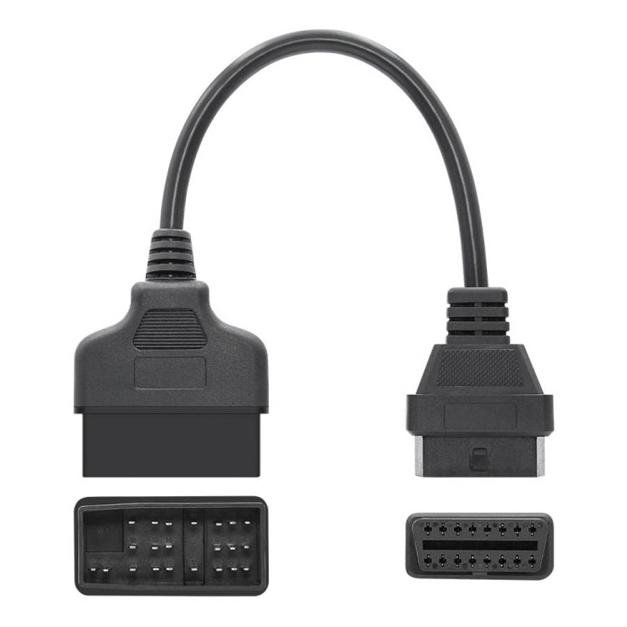 22Pin to 16Pin Car OBD2 Conversion Cable OBDII Diagnostic Adapter Cable for Toyota, OBD2 Conversi...