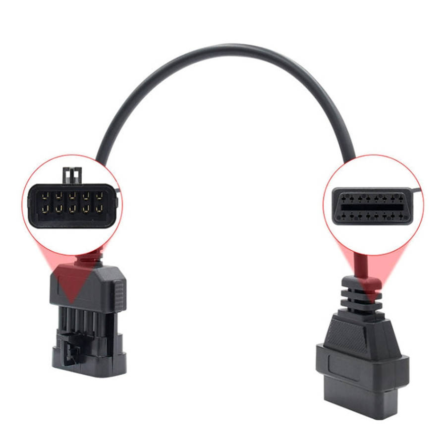 10Pin to 16Pin Car OBD2 Conversion Cable OBDII Diagnostic Adapter Cable for Opel, For Opel 10Pin