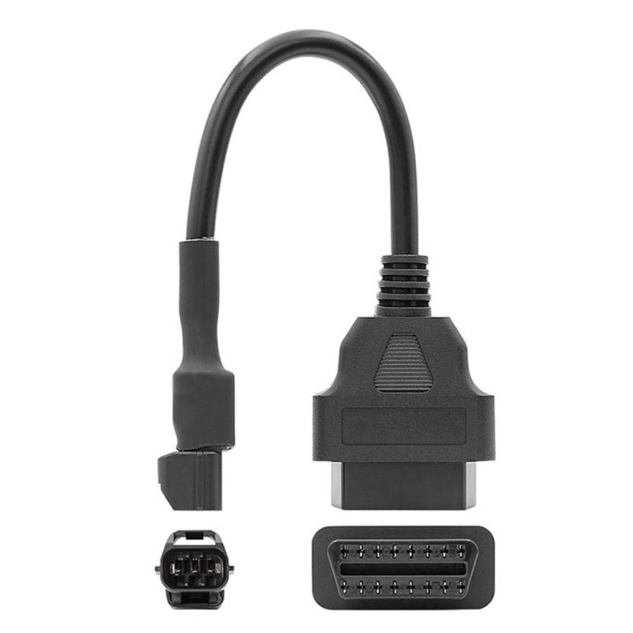 16Pin to 3Pin Motorcycles OBD2 Conversion Cable OBDII Diagnostic Adapter Cable for KYMCO, 16Pin t...