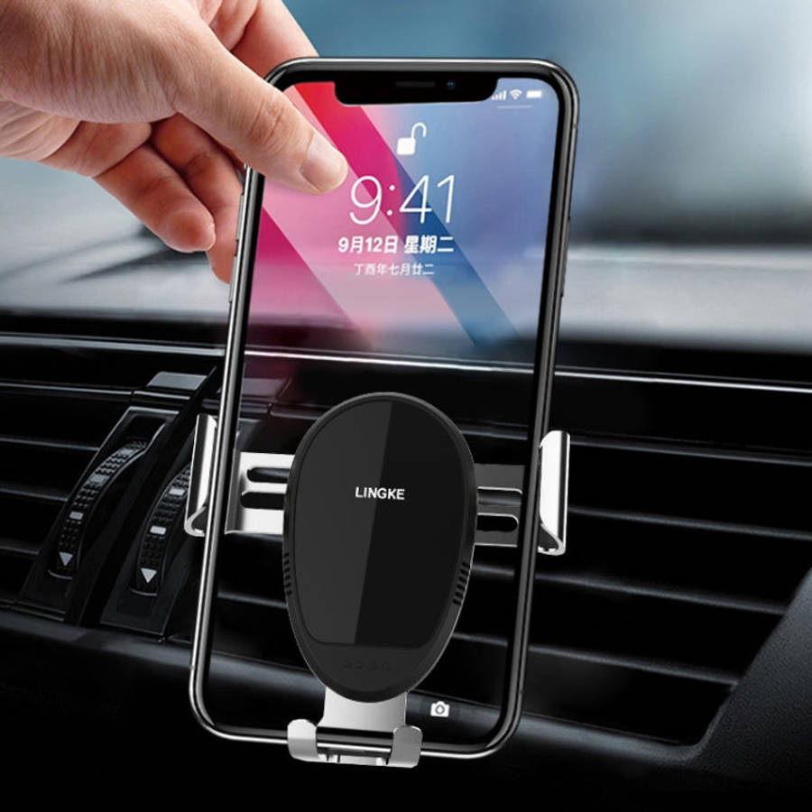 LINGKE Car Air Outlet Snap-in Gravity Mobile Phone Holder, Air Outlet  Phone Holder