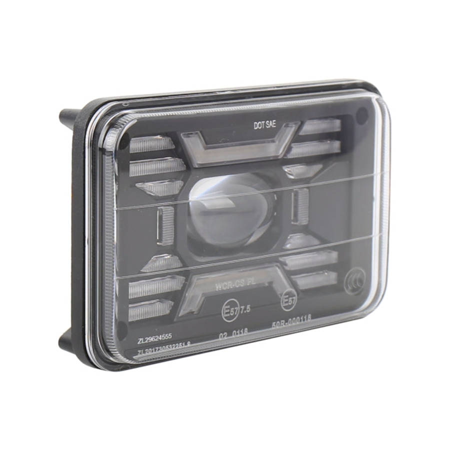 OL-2051S 1 Pair 4x6 inch Off-road Vehicle Modified Angel Devil Eyes Rectangular Headlight, OL-2051S