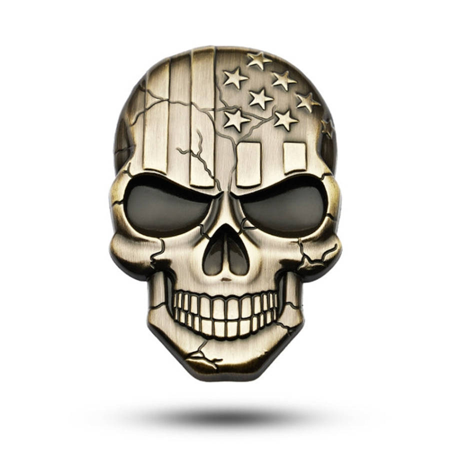 Three-dimensional Devil Skull Metal Plating Car Sticker, Silver, Black, Gun Metal, Plating Bronze...