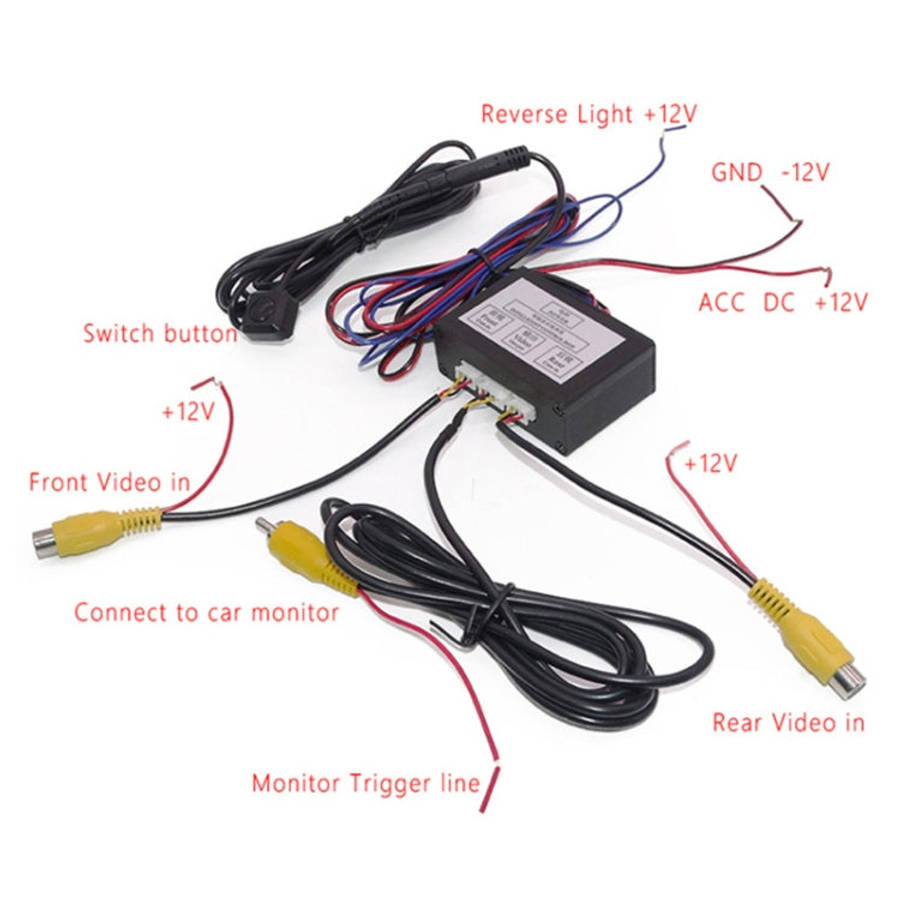 Car Right Blind Spot Camera Reversing Image Switching Front and Rear View Two-way Control Box, Tw...