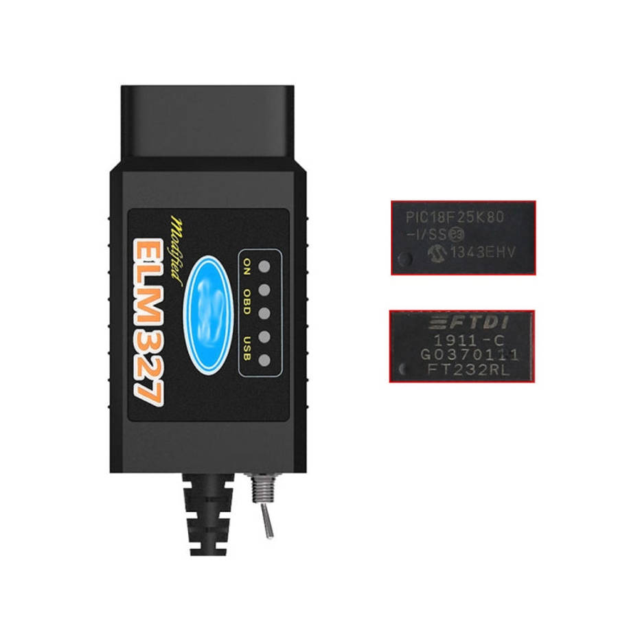 OBD ELM327 V1.5 USB Car Fault Diagnostic Cable with Switch, ELM327 V1.5 with Switch (Black), ELM3...