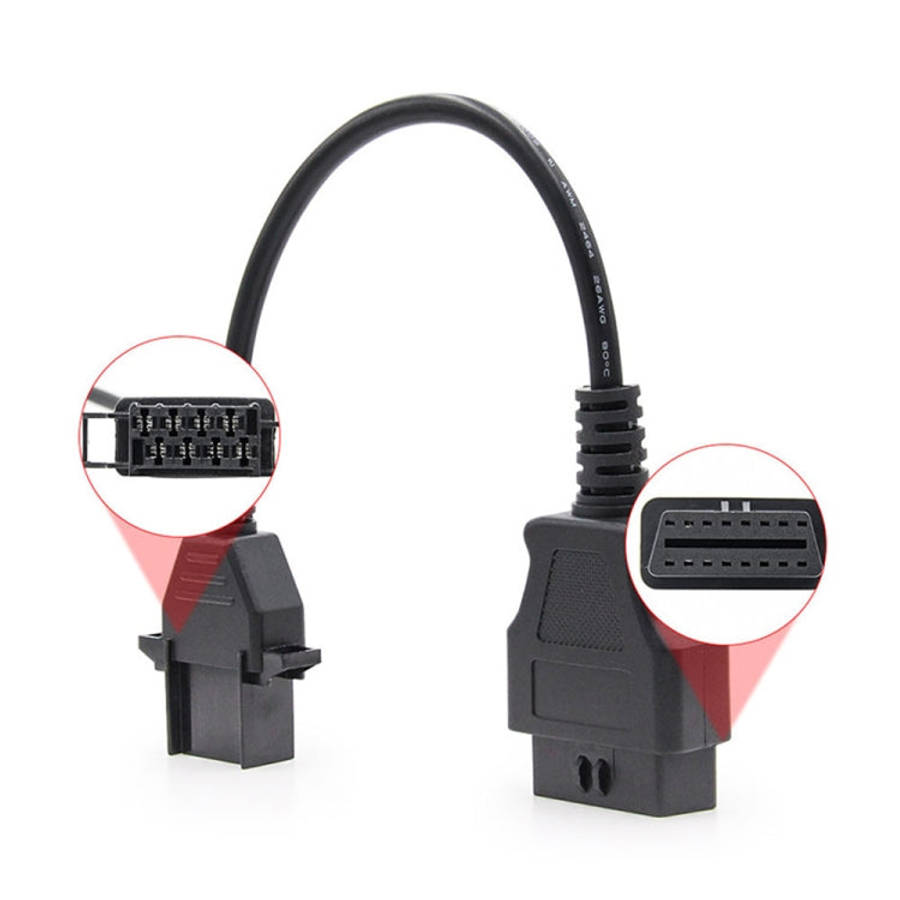 8Pin to 16Pin Car OBD2 Conversion Cable OBDII Diagnostic Adapter Cable for Volvo, For Volvo 8 Pin...