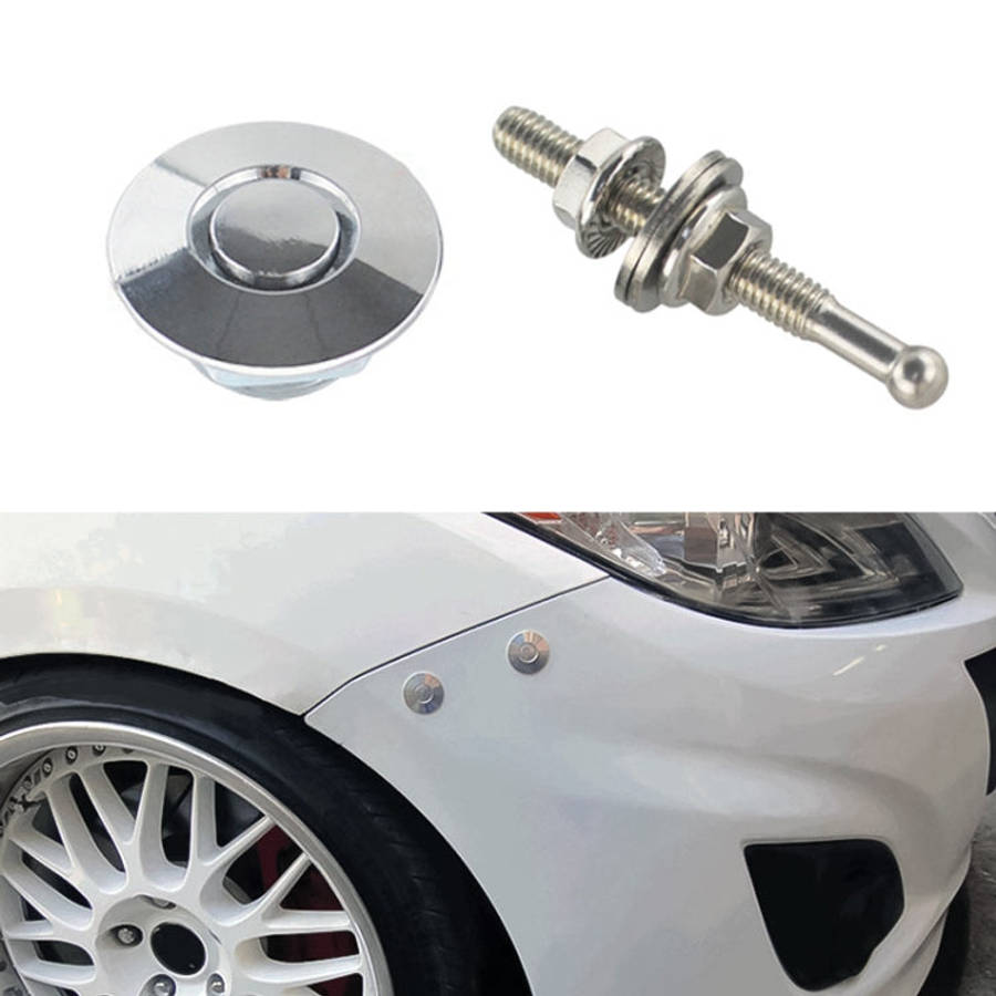 54mm Stainless Steel Quick-pins Push Button Billet Hood Pins Lock Clip Kit, 54mm (Silver), 54mm (...