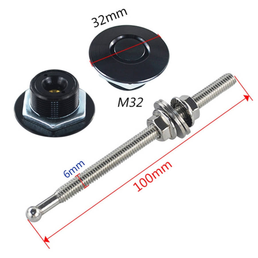 100mm Stainless Steel Quick-pins Push Button Billet Hood Pins Lock Clip Kit, 100mm (Red), 100mm (...