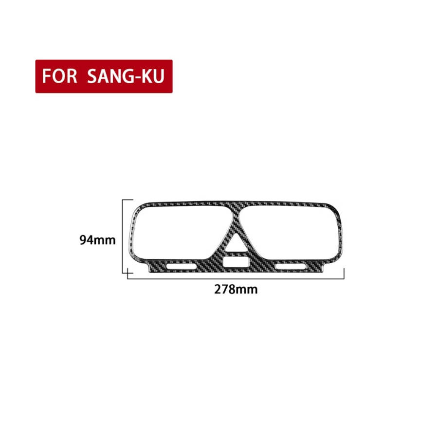 Carbon Fiber Car Central Control Air Outlet Frame Decorative Sticker for Volkswagen Scirocco 2009...