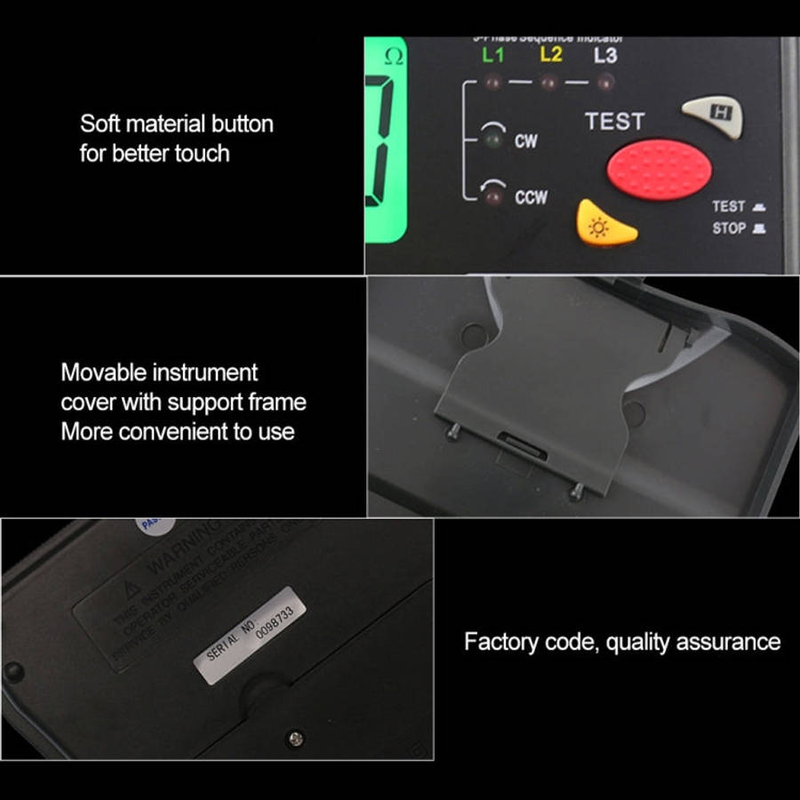 DUOYI DY5500 Car 4 in 1 Digital Multifunction Resistance Tester Insulation Earth Multimeter, DY5500