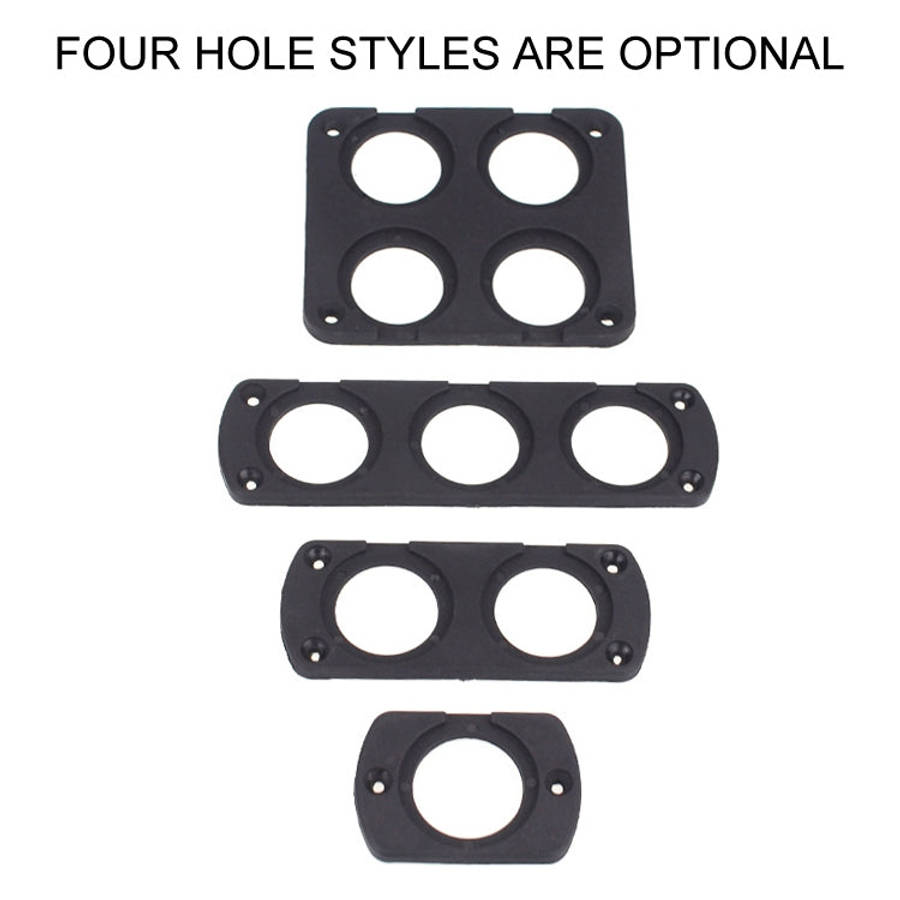 5 PCS 4-Hole Car Modified USB Charging Voltmeter Cigarette Lighter Panel, 4-Hole
