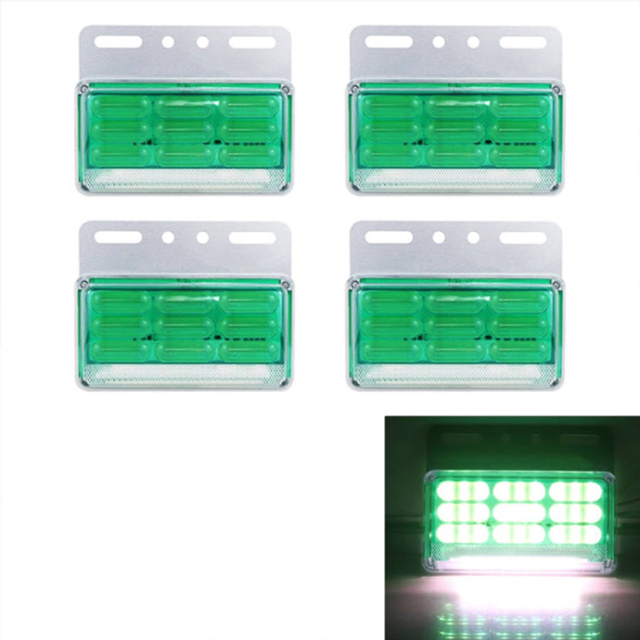 4 PCS ZS-9001 DC24V 9D Waterproof Car / Truck Side Marker Indicator Lights Bulb Lamp, Blue Light,...