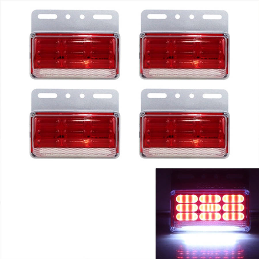 4 PCS ZS-9001 DC24V 9D Waterproof Car / Truck Side Marker Indicator Lights Bulb Lamp, Blue Light,...