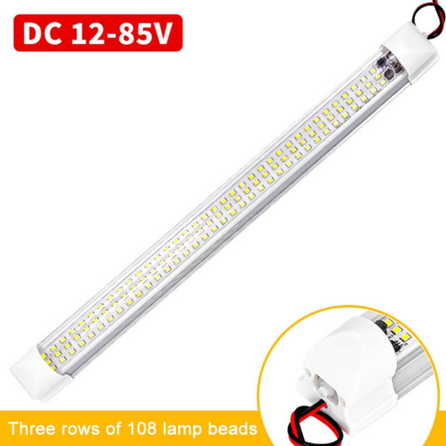 2 PCS ZS-3333 Top Switch Type 12-80V High Bright 108LEDs Car Dome Light Cabin Light Bar, ZS-3333 ...