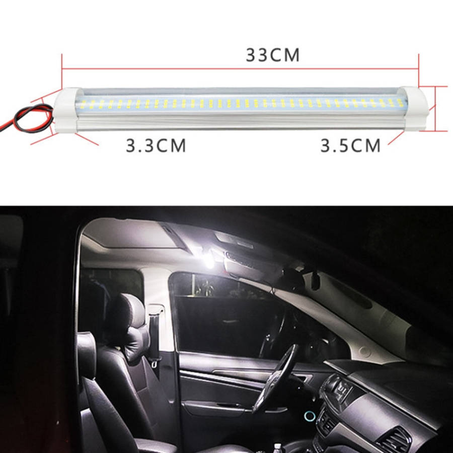 2 PCS ZS-3333 Top Switch Type 12-80V High Bright 108LEDs Car Dome Light Cabin Light Bar, ZS-3333 ...