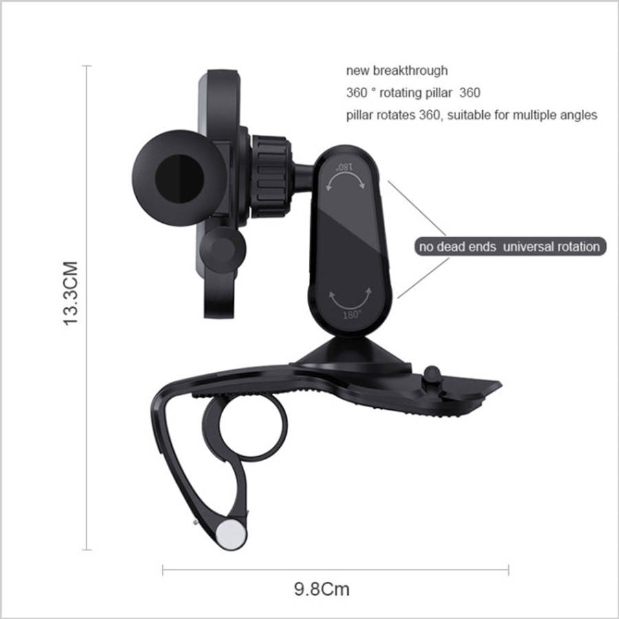 Car Multi-function Center Console Mobile Phone Holder with Number Plate, Mobile Phone Holder with...
