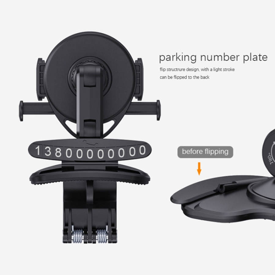 Car Multi-function Center Console Mobile Phone Holder with Number Plate, Mobile Phone Holder with...