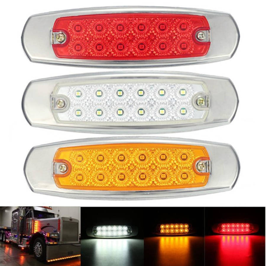 4 PCS MK-338 DC12-24V Truck 12LEDs Side Clearance Maker Light