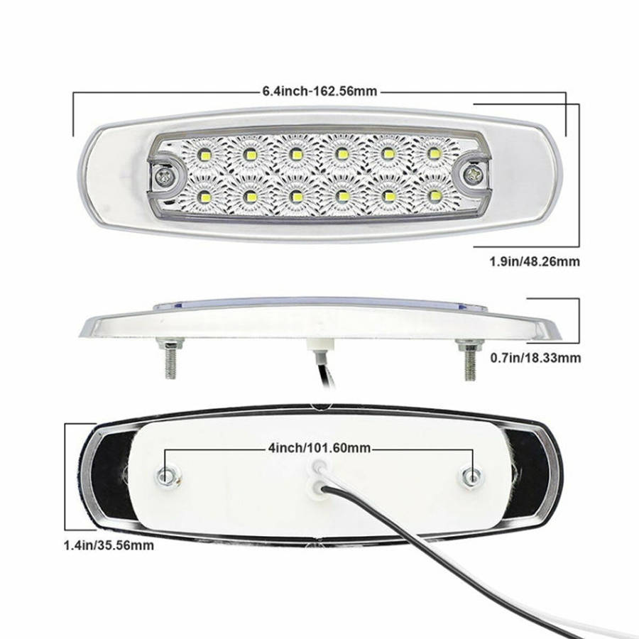 4 PCS MK-338 DC12-24V Truck 12LEDs Side Clearance Maker Light