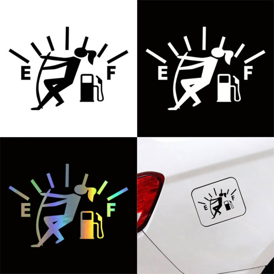 Female Pull Fuel Tank Pointer To Full Hellaflush Reflective Vinyl Car Sticker, Female (Black), Fe...