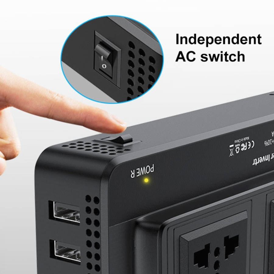 DC12V 200W AC220V Car Smart Multi-functional Digital Display Inverter, EU Plug, EU Plug