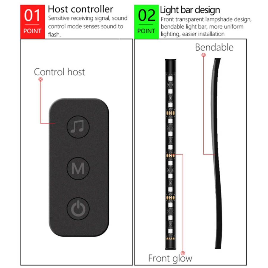 Y12 USB Car Colorful RGB Foot LED Atmosphere Light, Y12 USB