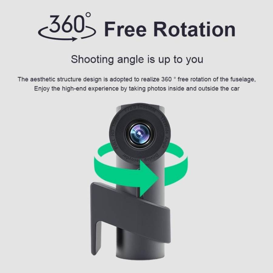 Car WiFi Single Camera Hidden 360 Degree Rotation Car Driving Recorder, WiFi Single Camera