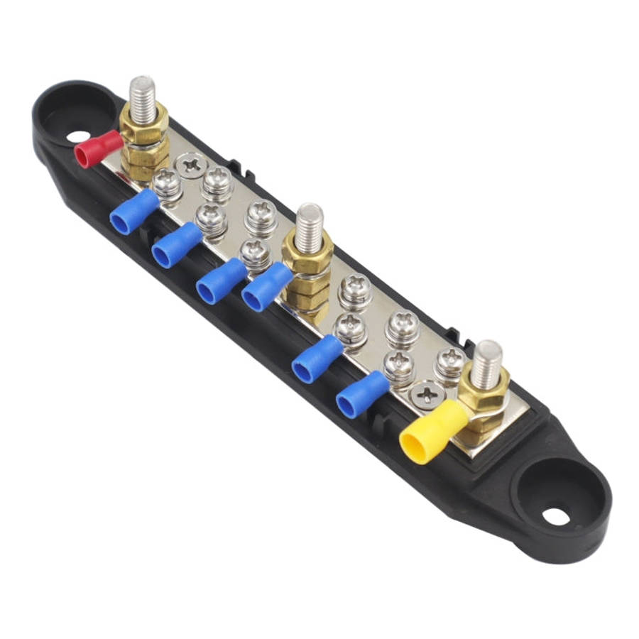1 Pair 48V 150A M6 Power Distribution Terminal Block Battery Bus Bar Set with Terminal Block, M6 ...