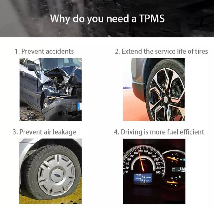 USB TPMS Tire Pressure Monitoring System Android with External Sensor for Car Radio DVD Player, w...