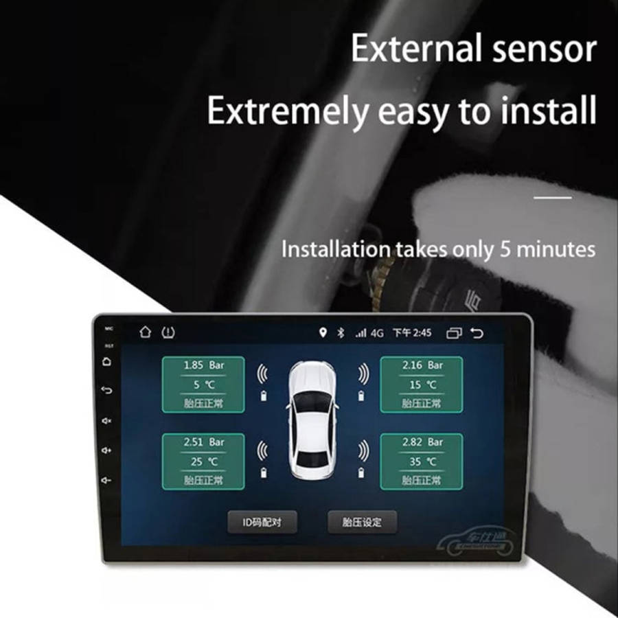USB TPMS Tire Pressure Monitoring System Android with External Sensor for Car Radio DVD Player, w...