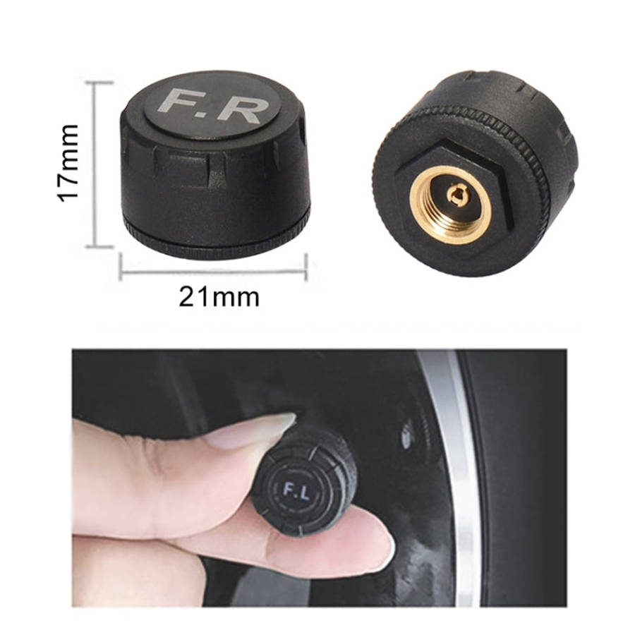 Car High Precision Solar Charging Tire Pressure Monitoring System TPMS, External Beep Sensor, Ext...