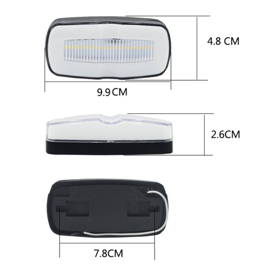 2 PCS MK-190 Truck LED Side Marker Light, MK-190 (Red Light), MK-190 (White Light), MK-190 (Yello...