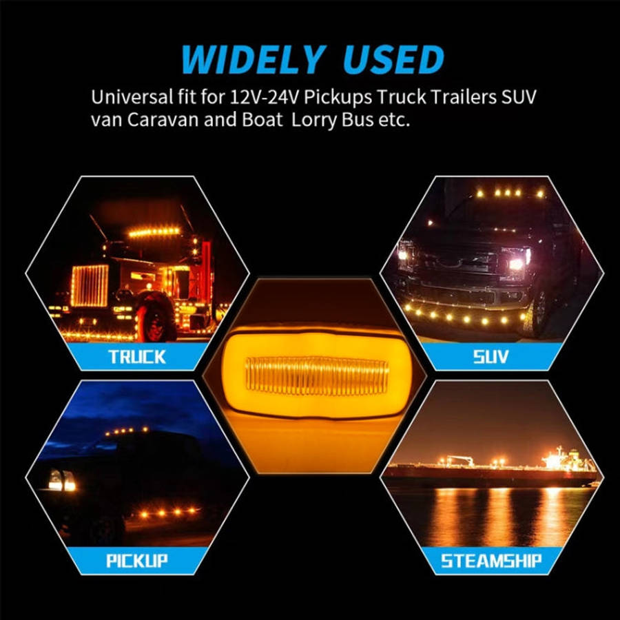 2 PCS MK-190 Truck LED Side Marker Light, MK-190 (Red Light), MK-190 (White Light), MK-190 (Yello...