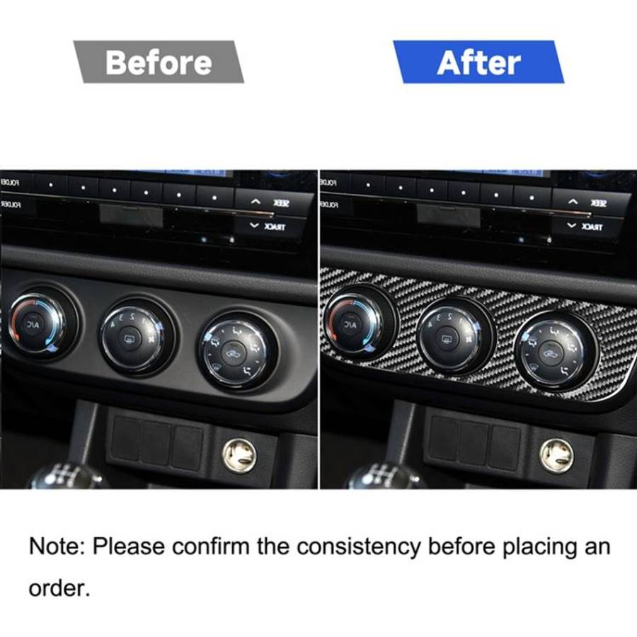 Car Carbon Fiber Air Conditioning Switch Panel Decorative Sticker for Toyota Corolla / Levin 2014...
