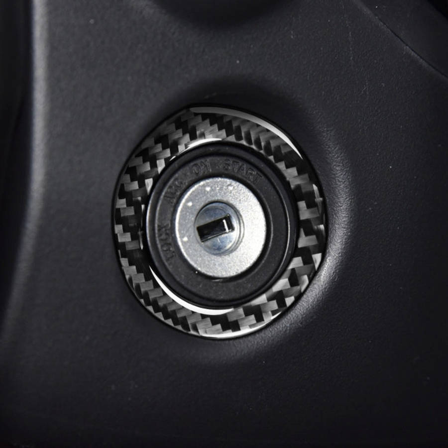 Car Carbon Fiber Ignition Key Ring Decorative Sticker for Toyota Corolla / Levin 2014-2018, Left ...